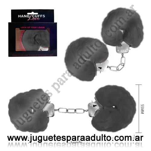 Accesorios, Esposas, Esposas con peluche de color negro