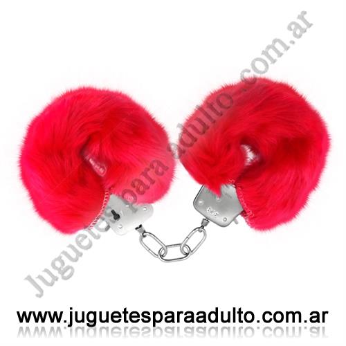 Accesorios, Esposas, Esposas de metal cubiertas de peluche rosa