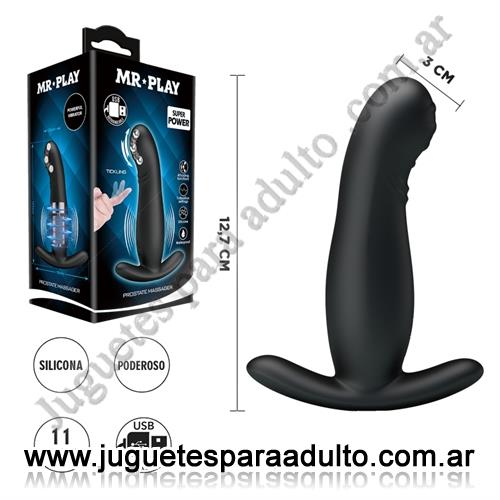 Vibradores, , Estimulador prostatico con 7 modos de vibracion y 4 modos de ondulacion con carga USB