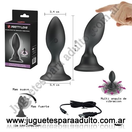 Vibradores, Vibradores premium, Dilatador anal con vibracion regulable por inclinacion y carga USB