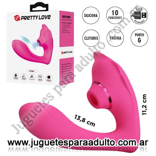 Estimuladores, Succionadores, Estimulador Clitoriano con 10 Modos de Vibración y 7 de Golpeteo