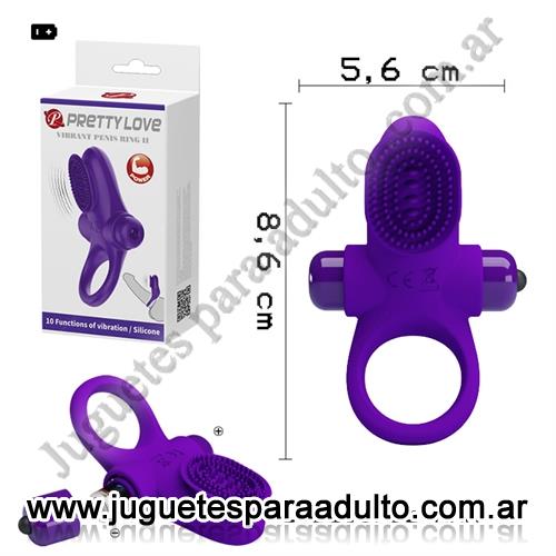 Especificos, Vibradores con anillo, Anillo con masajeador de clitoris y 10 modos de vibracion