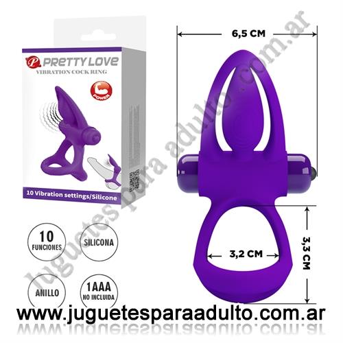 Especificos, Vibradores con anillo, Anillo con agarre de testiculos y vibrador para clitoris