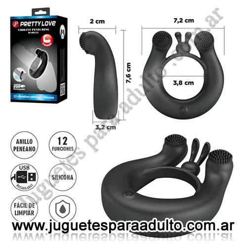 Vibradores, Vibradores Usb recargables, Anillo Vibrador Doble Motor con 12 Modos para Parejas