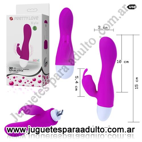 Productos eróticos, Importados 2019, Vibrador con masajeador de clitoris y carga usb