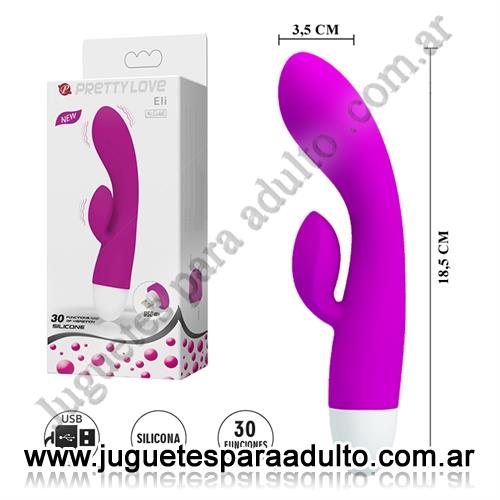 Estimuladores, , Estimulador de punto G con masajeador de clitoris y carga USB