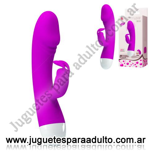 Productos eróticos, , Vibrador 2 motores con estimulador de clitoris recarga USB