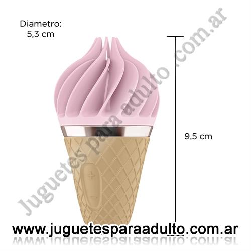 Estimuladores, Estimuladores femeninos, Vibrador rotativo Sweet Treat con forma de helado 11 rotaciones y carga USB