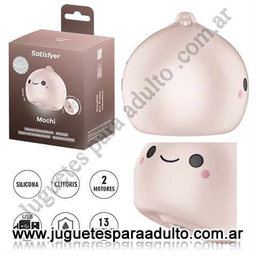 Vibradores, Vibradores Usb recargables, Mochi succionador estimulador de clitoris y carga USB
