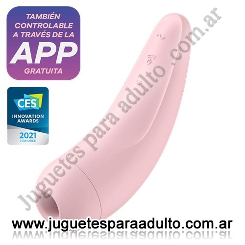 Vibradores, Vibradores inalámbricos Bluetooth, Satisfyer Curvy 2 succcionador de clitoris con control mediante bluetooth