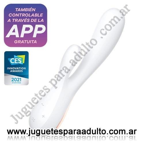 Estimuladores, Estimuladores con APP, Mono Flex white estimulador de punto G con carga USB y control con APP