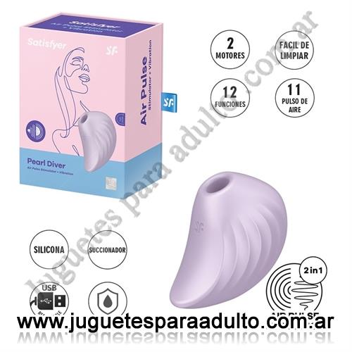 Productos eróticos, Usb recargables, Succionador portable con carga USB Pearl Diver