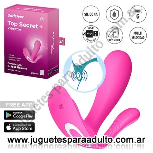 Vibradores, Vibradores Usb recargables, Top Secret+ Connect App Vibrador de varias funciones con USB