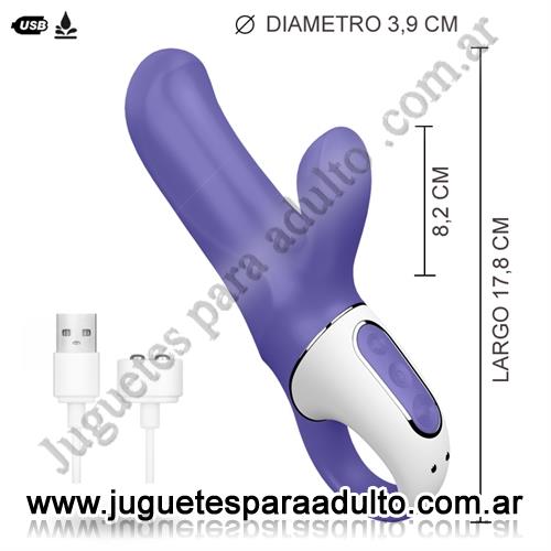 Vibradores, Vibradores con estimulacion, Vibrador estimulador de clitoris con 2 motores y 12 intensidades