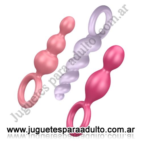 Anales, Anal sin vibrador, Kit de 3 dilatadores anales con anillo 