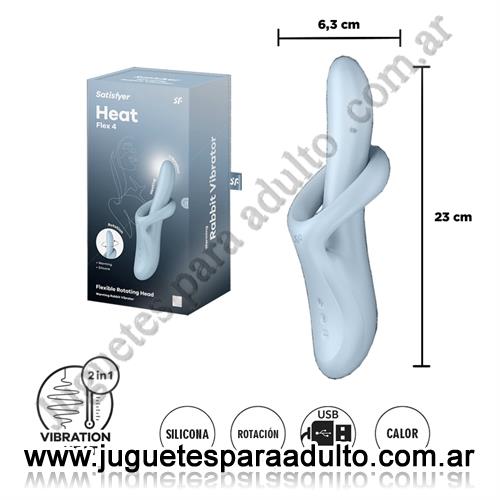 Marcas Importadas, Satisfyer, Heat Flex 4 - Vibrador con efecto calor y Flexible ademas con 4 Motores