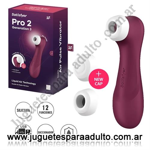 Estimuladores, Estimuladores de clitoris, Succionador Satisfyer Pro 2 Generation 3 con App (Gris oscuro)