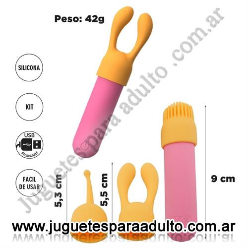 Estimuladores, Estimuladores femeninos, Bala vibradora con cabezales intercambiables