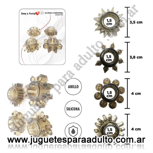 ESPECIFICOS, Productos Retardantes, Kit de 4 anillos peneanos de silicona Especificos, Productos Retardantes, Kit de 4 anillos peneanos de silicona