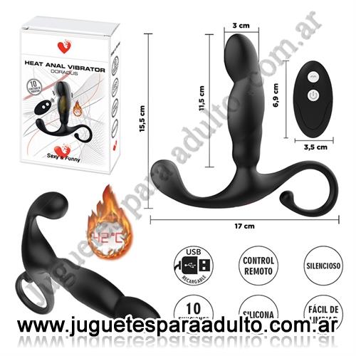 Vibradores, Vibradores prostaticos, Estimulador prostatico con control remoto y fucion de calor
