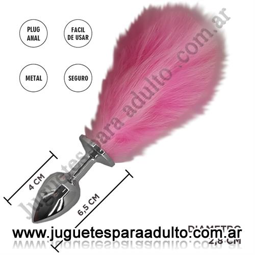 Anales, , Plug metalico con cola rosa tamaño S