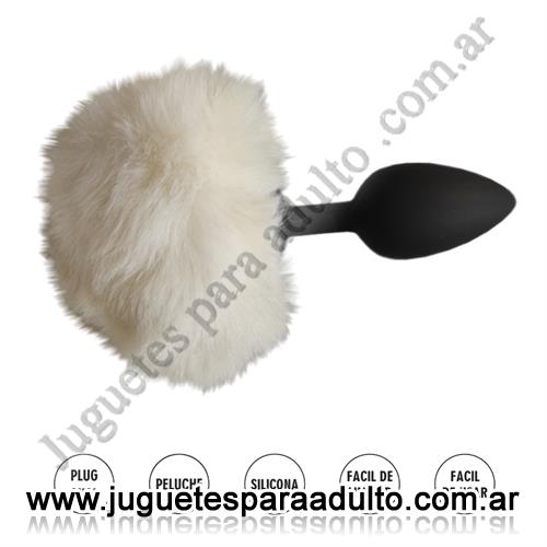 Anales, Joyas Anales, Plug anal siliconado blanco