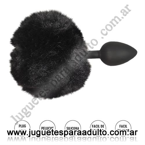 Anales, Joyas Anales, Plug S anal negro de silicona