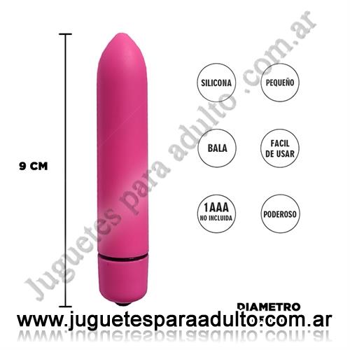 Estimuladores, Estimuladores de clitoris, Bala vibradora rosa con varias velocidades