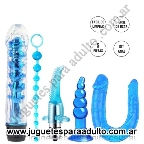 Productos eróticos, Kits, Octans kit de 5 piezas vibradores,dilatadores anales, y doble consolador