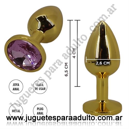 Anales, , Plug dorado con joya roja tamaño S