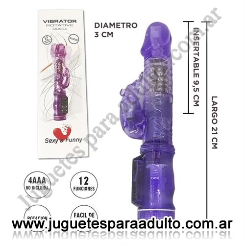 Vibradores, Vibradores con estimulacion, Vibrador rotativo con estimulacion de punto G