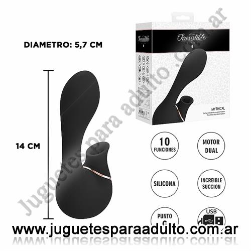 Productos eróticos, Usb recargables, Estimulador de punto G con succionador de clitoris de 2 motores