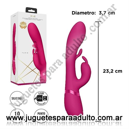 Vibradores, Vibradores premium, Vibrador estimulador de punto G con estimulador de clitoris y carga USB