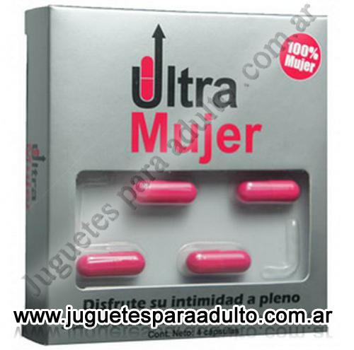 Productos eróticos, Vigorizantes naturales, Vigorizante femenino en cápsulas Ultra Mujer x4