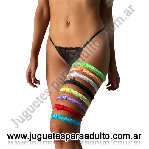 Lencería femenina, Portaligas eroticos, LEAGUEX - Pack de 8 ligas de diferentes colores