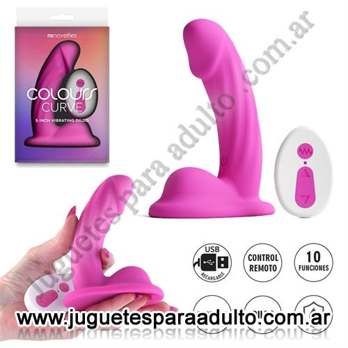 Vibradores, Vibradores para Parejas, Dildo Vibrador Curvo Colours: diseño flexible y control remoto