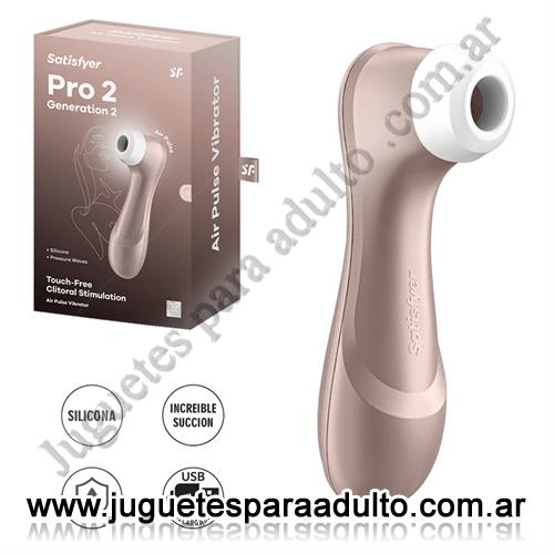 Marcas Importadas, Satisfyer, Pro 2 light rose gold succionador de clitoris con USB C