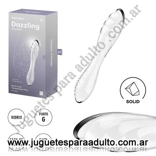Estimuladores, Estimuladores femeninos, Dazzling Crystal 1 transparent Dildo de cristal solido